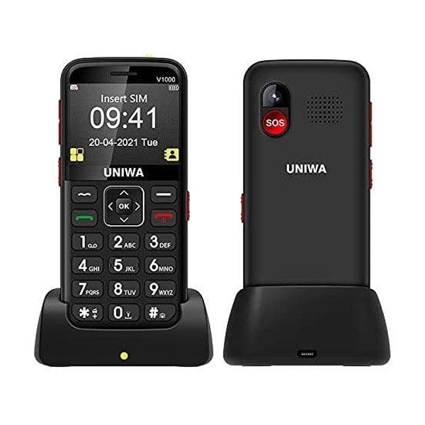 UNIWA V1000 4G Big Buttons Keypad Senior Phone | Black UNIWA V1000 4G Big Buttons Keypad Senior Phone | Black